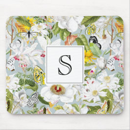  Dusty Blue Mariposa Monogrammed Muismat