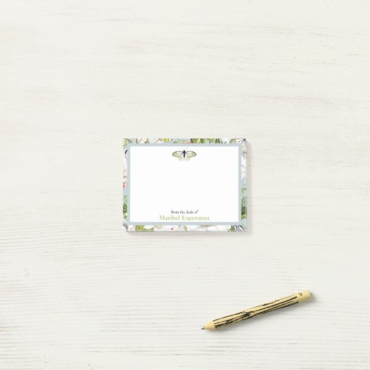Dusty Blue Mariposa  Post-it Notes (Op bureau)