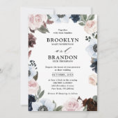 Dusty blue marvy mauve and blush roze Weddenschap Kaart (Voorkant)