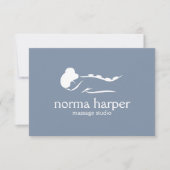 Dusty Blue Massage Therapist Day Spa Gift Kaart (Voorkant)