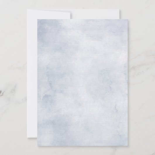 Dusty Blue Mauve Eucalyptus Geometric Wedding Kaart (Achterkant)