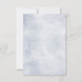 Dusty Blue Mauve Eucalyptus Geometric Wedding RSVP Kaartje (Achterkant)