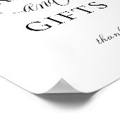 Dusty Blue Mauve Floral Kaart Gifts Sign Poster (Hoek)