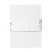 Dusty Blue Mauve Floral Wedding Uitnodigingen Wikkel (Achterkant Voorbeeld)