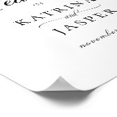 Dusty Blue Mauve Floral Wedding Welcome Poster (Hoek)