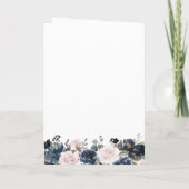 Dusty Blue Mauve Roos Pink Slate Floral Wedding (Achterkant)