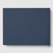 Dusty Blue Mauve Roos Pink Slate Floral Wedding G Gastenboek (Achterkant)