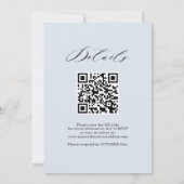 Dusty Blue Mauve Roos Pink Slate Floral Wedding Kaart (Achterkant)