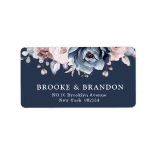 Dusty Blue Mauve Roos Pink Slate Floral Wedding L Etiket