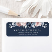 Dusty Blue Mauve Roos Pink Slate Floral Wedding L Etiket (Insitu)