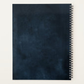 Dusty Blue Mauve Roos Pink Slate Floral Wedding Planner (Achterkant)