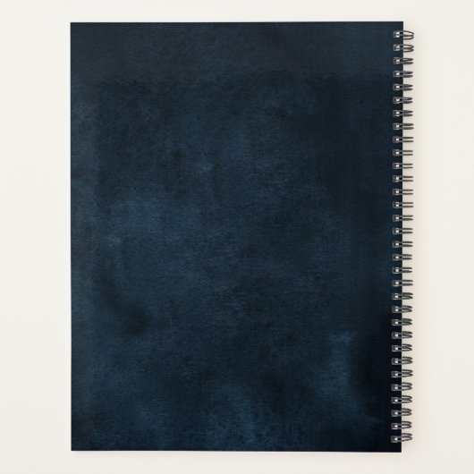 Dusty Blue Mauve Roos Pink Slate Floral Wedding Planner (Achterkant)