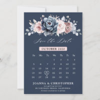 Dusty Blue Mauve Roos Pink Slate Floral Wedding S