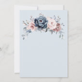 Dusty Blue Mauve Roos Pink Slate Vrijgezellenfeest Kaart (Achterkant)