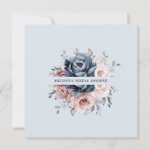 Dusty Blue Mauve Roos Pink Slate Vrijgezellenfeest Kaart (Achterkant)