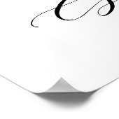 Dusty Blue Mauve Roos Roze Leeg ons guestbook Poster (Hoek)