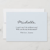 Dusty Blue Mauve Roos Slate Bridesmaids Voorstel I Kaart (Achterkant)