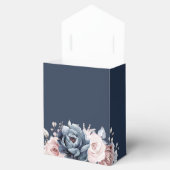 Dusty Blue Mauve Roos Slate Floral Vrijgezellenfee Bedankdoosjes (Geopend)