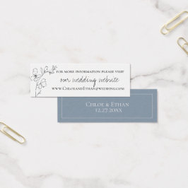 Dusty Blue Meadow Bruiloft Website Mini Visitekaartjes