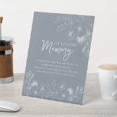 Dusty Blue  Memorial Reclamebord Met Voetstuk (Insitu)