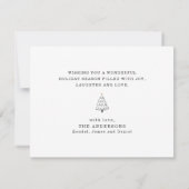 Dusty Blue Merry Christmas Familiefoto Feestdagenkaart (Achterkant)