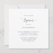 dusty blue met Baptism Invitation Kaart (Achterkant)