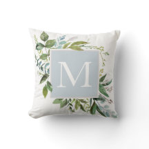 Dusty Blue met groen Monogram