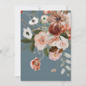 Dusty Blue met roze Vrijgezellenfeest Kaart (Achterkant)