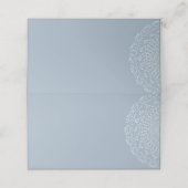 Dusty Blue met White mandala Blank Place Kaarten Plaatskaartje (Buitenkant ongevouwen)