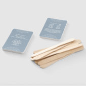 Dusty Blue met White mandala Wedding Program Fan Handwaaier (Niet-gemonteerd)