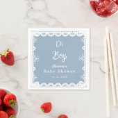 Dusty Blue mexican boy baby shower papel picado Servet (Insitu)
