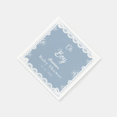 Dusty Blue mexican boy baby shower papel picado Servet (Hoek)