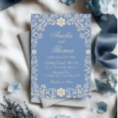 Dusty Blue Mexican Talavera Wedding  Kaart