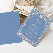 Dusty Blue Mexican Talavera Wedding  Kaart