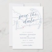 Dusty Blue Minimal Popponesset op de kaart (Voorkant)