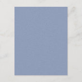 Dusty Blue Minimalist Arch Botanical Wedding Informatiekaartje (Achterkant)