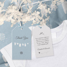 Dusty Blue Minimalist Baby Boy Shower Cadeaulabel