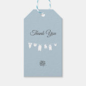 Dusty Blue Minimalist Baby Boy Shower Cadeaulabel (Voorkant)