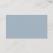 Dusty Blue Minimalist Baby shower Luier Raffle Informatiekaartje (Achterkant)