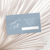 Dusty Blue Minimalist Baby shower Luier Raffle Informatiekaartje