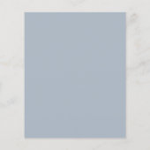 Dusty Blue Minimalist Botanicals Wedding Bedankt (Achterkant)