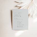 Dusty Blue Minimalist Bridal Shower Kaart<br><div class="desc">Het ontwerp is voorzien van een handgeschreven lettertype en een modern, minimalistisch ontwerp. Ontworpen om te coördineren met voor het Collectie van de Uitnodiging van de Weddenschap "SERENA". Klik op "Personaliseren" als je details wilt wijzigen. Om de tekst te verplaatsen of de grootte, de doopvont, of de kleur te veranderen,...</div>