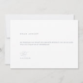 Dusty Blue Minimalist Bridesmaid proposal Kaart (Achterkant)