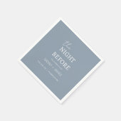 Dusty Blue minimalist de avond voor de bruiloft Servet (Hoek)