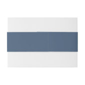 Dusty Blue Minimalist Serif Monogram bruiloft Uitnodigingen Wikkel (Achterkant Voorbeeld)
