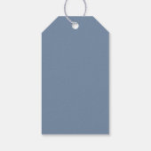 Dusty blue minimalist Weddenschap Welkomstcadeaus  Cadeaulabel (Achterkant)