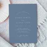 Dusty Blue Minimalist Wedding Invitation Kaart<br><div class="desc">huwelijksuitnodigingen in de kleine Bayleigh Store!</div>