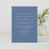 Dusty Blue Minimalist Wedding Invitation Kaart (Staand voorkant)