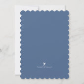 Dusty Blue Minimalist Wedding Invitation Kaart (Achterkant)