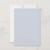 Dusty Blue Minimalist Wedding RSVP (Achterkant)
